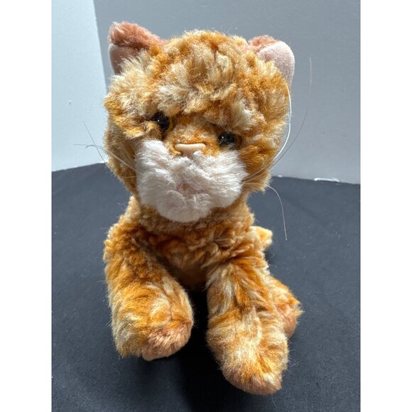 Whiskers Plush Orange Cat Stuffed Animal Soft Toy 8" Adorable Furry Kitten By Ru - Picture 1 of 5